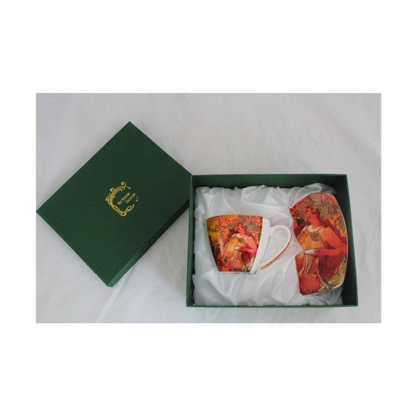 Alfons Mucha - hrnek s podšálkem Podzim-image-1