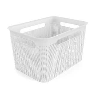 Bílý úložný košík z recyklovaného plastu Brisen - Rotho