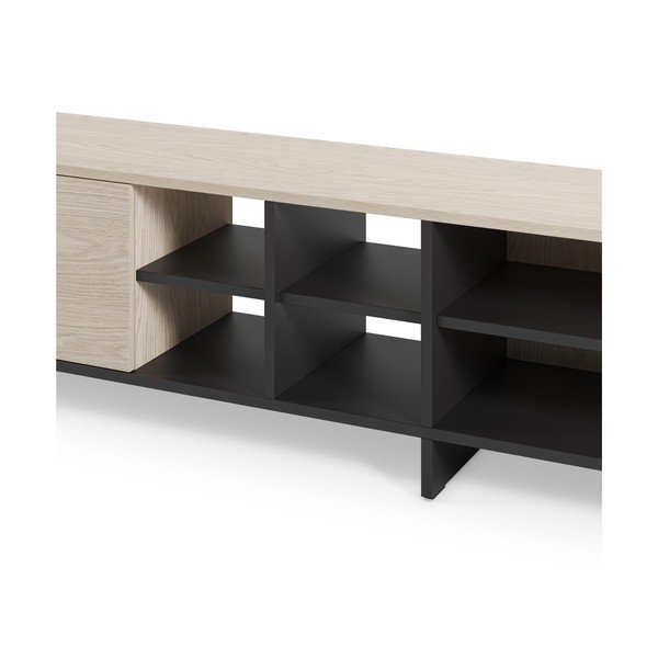 Černý TV stolek 230x44x36 cm Cequoia – Marckeric-image-4