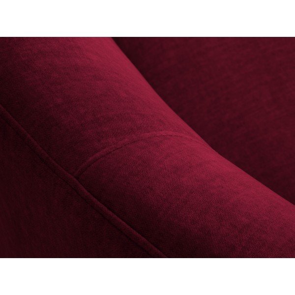 Bordová sametová asymetrická pohovka Mazzini Sofas Debbie, levá-image-4
