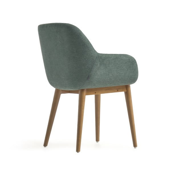 Zelené čalouněné jídelní křeslo s područkami Konna – Kave Home-image-4