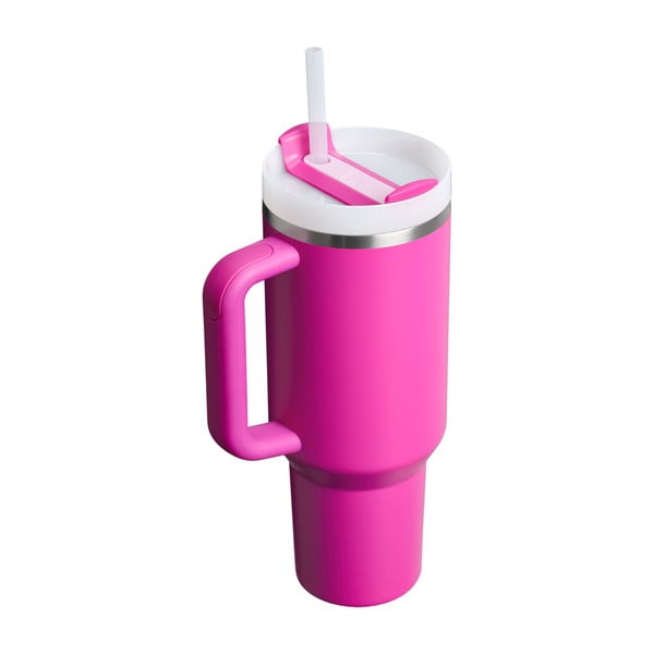 Růžová termoska s brčkem z nerezové oceli 1,18 l Quencher H2.0 FlowState Tumbler Violet Blossom – Stanley-image-2