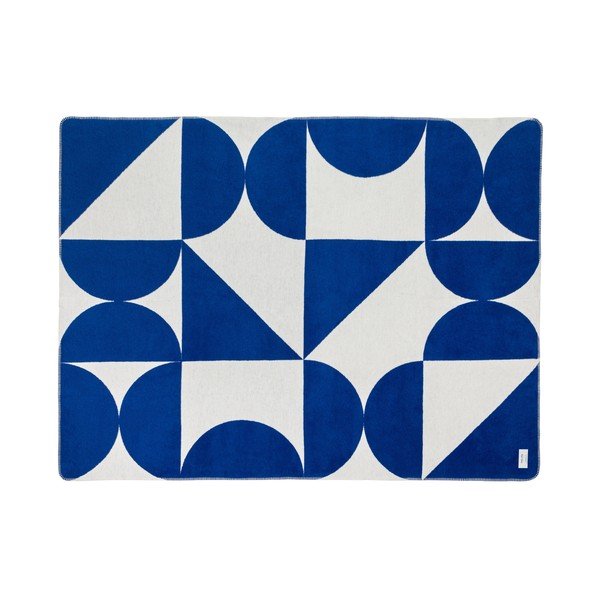 Modrá/krémová deka 150x200 cm Tul – noo.ma