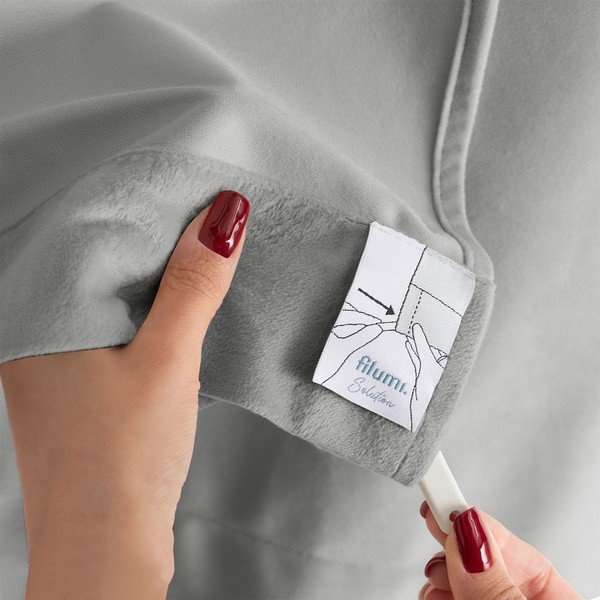 Šedý sametový dimout závěs 200x250 cm Velto – Filumi-image-4