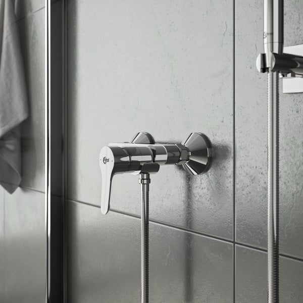 Sprchová nástěnná baterie v leskle stříbrné barvě Alpha – Ideal Standard-image-2