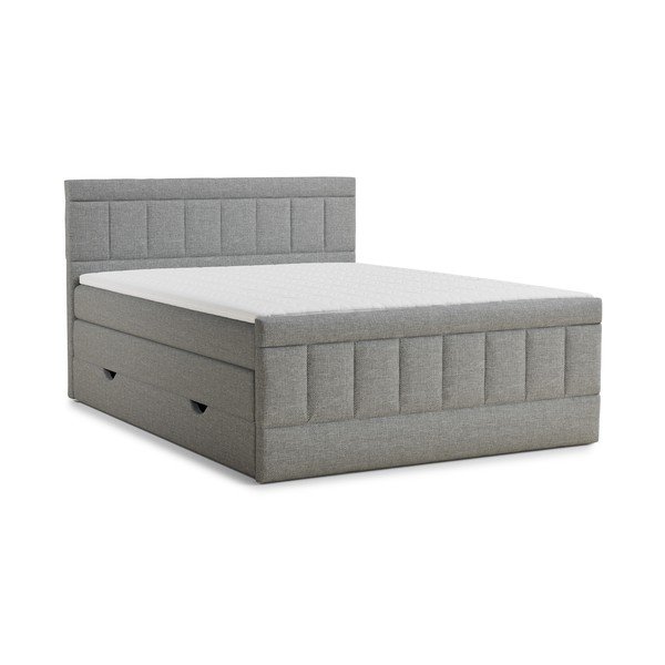 Šedá boxspring postel s úložným prostorem 180x200 cm Caya – Maison de Rêve