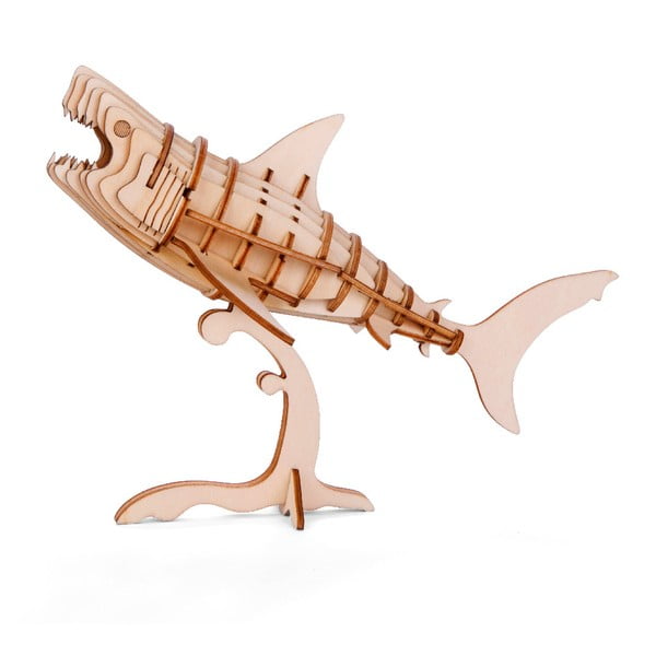 3D puzzle z balzového dřeva Kikkerland Shark