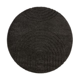 Černý koberec Mint Rugs Norwalk Fergus, ø 160 cm