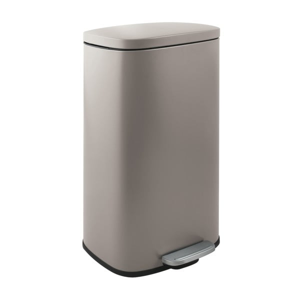 Taupe nášlapný ocelový odpadkový koš 50 l   Akira – Spirella