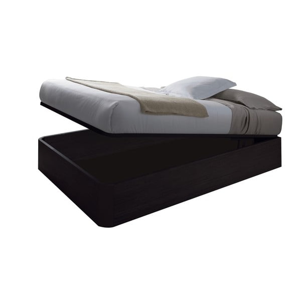 Černá postel s úložným prostorem 13Casa Volo, 150 x 190 cm