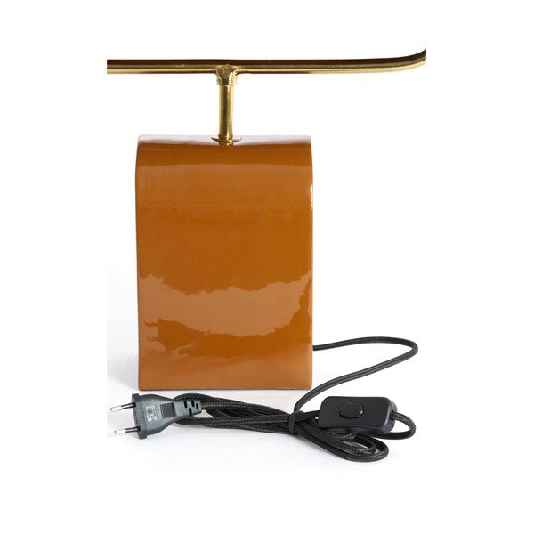 Oranžová kovová stolní lampa (výška 38 cm) Cardona – Light & Living-image-4