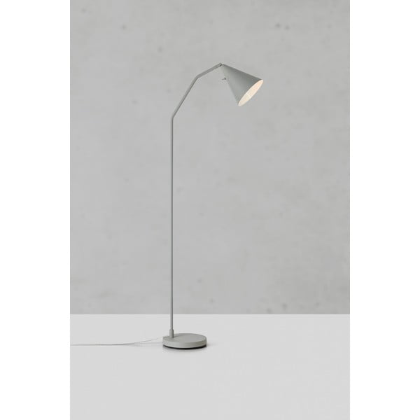 Šedá LED stmívatelná stojací lampa s kovovým stínidlem (výška 144 cm) Funil – Markslöjd-image-4