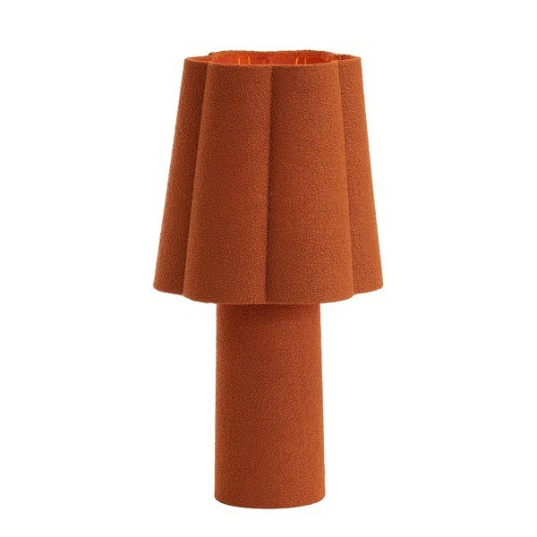 Stolní lampa v cihlové barvě s textilním stínidlem (výška 50 cm) Musaby – Light & Living-image-1
