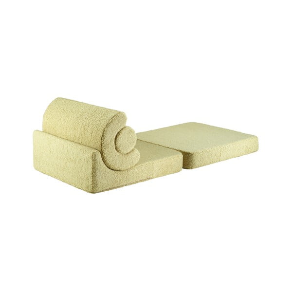 Zelené dětské křesílko z textilie bouclé Flipster – Wigiwama-image-1