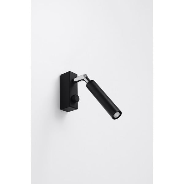 Černé bodové svítidlo 10x3 cm Tiden – Sollux-image-2