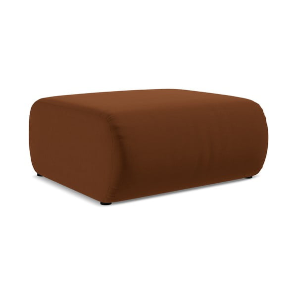 Oranžová/hnědá sametová podnožka Ekahi – Makamii-image-2