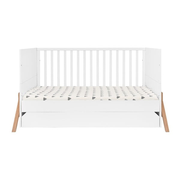 Bílá dětská postýlka se zásuvkou BELLAMY Lotta, 70 x 140 cm-image-4