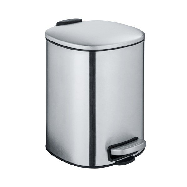Odpadkový koš v matně stříbrné barvě Wenko Alassio, 5 l