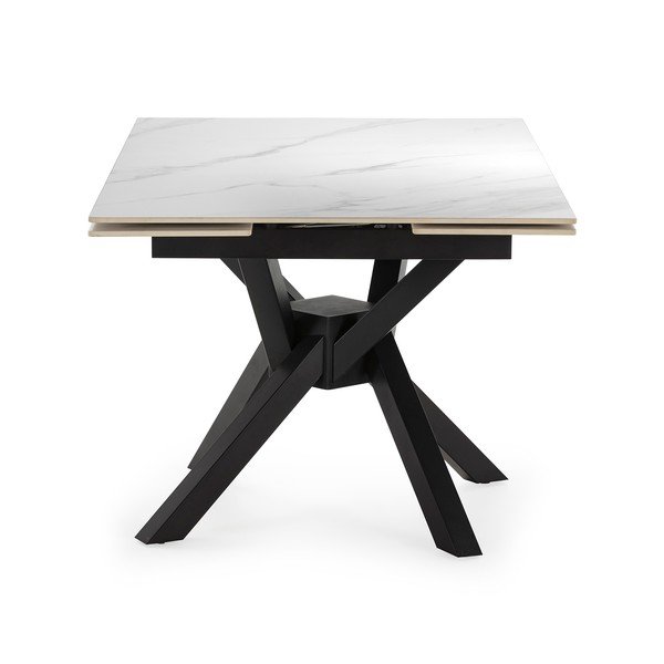 Rozkládací jídelní stůl s přídavnou deskou s deskou z kamene 90x150 cm Arlene – Marckeric-image-3