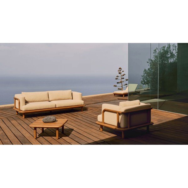 Zahradní odkládací stolek z teakového dřeva 70x70 cm Turqueta – Kave Home-image-2