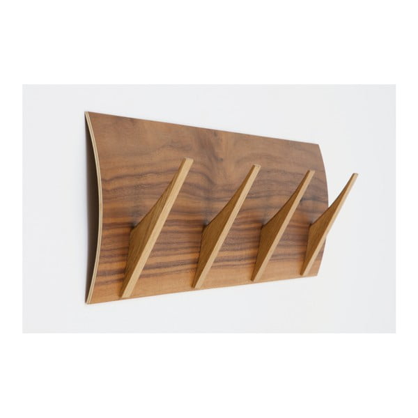 Nástěnný věšák z masivního dřeva Woodman Rack Naki Walnut Large