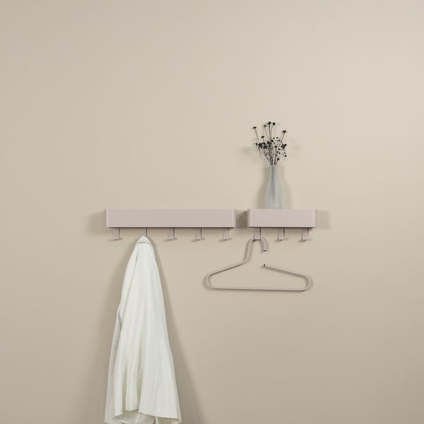 Taupe kovový nástěnný věšák s poličkou 52 cm Dax Play – Spinder Design-image-3