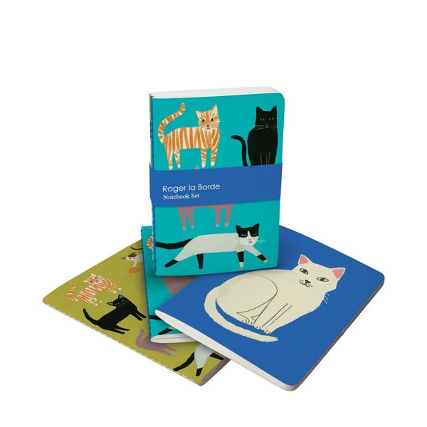 Zápisníky 64 str. formát A6 3 ks Pretty Paws – Roger la Borde