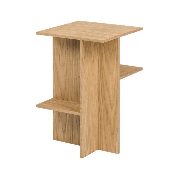Noční stolek v dekoru dubu s poličkami v přírodní barvě Atik – noo.ma-image-4