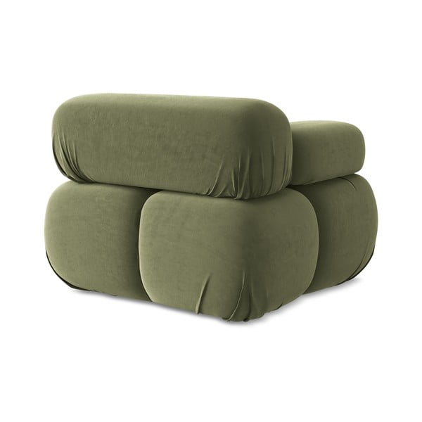 Světle zelený sametový modul pohovky (levý roh) Lokua – Makamii-image-4