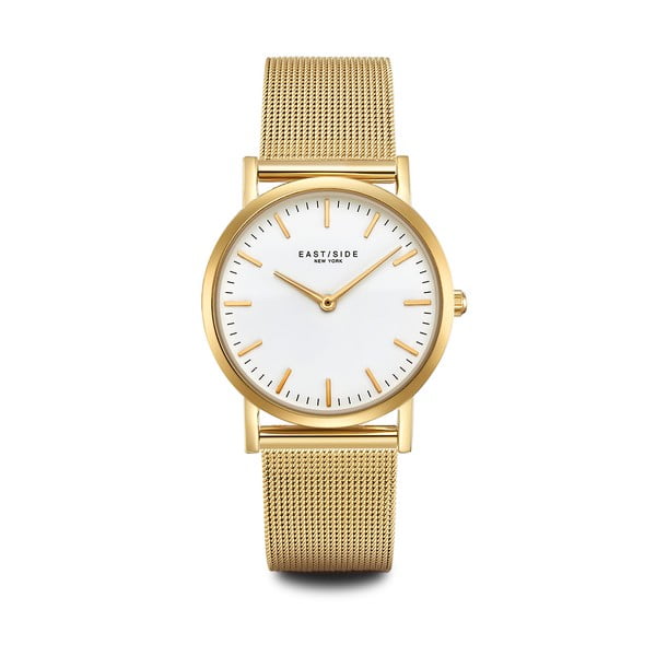 Dámské hodinky ve zlaté barvě s bílým ciferníkem Eastside East Village