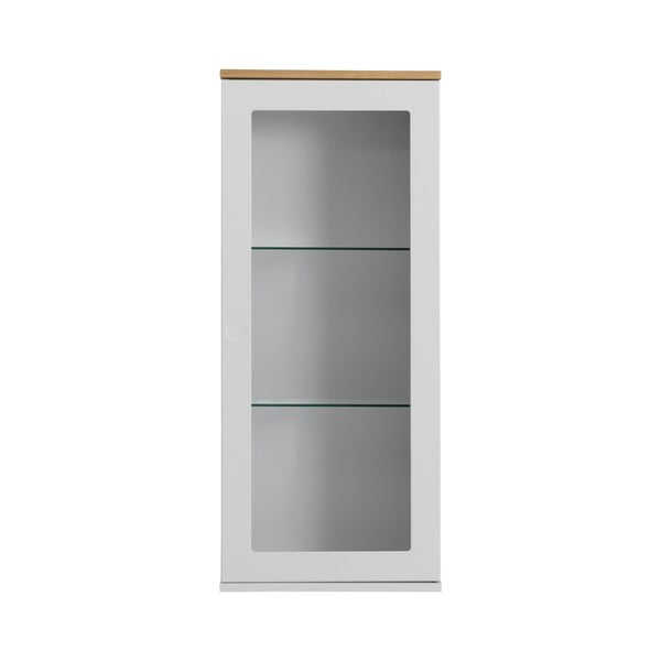 Bílá jednodveřová vitrína Tenzo Dot, výška 95 cm