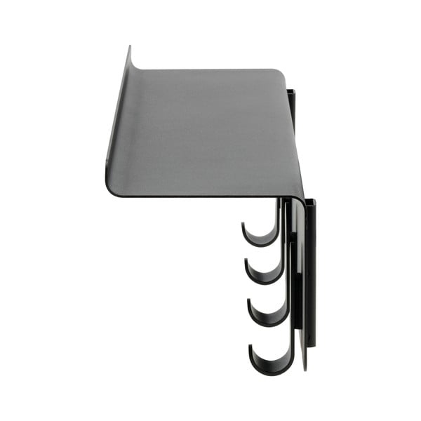 Černý ocelový nástěnný věšák s poličkou 11,5 cm A-Hallway – Zone-image-4