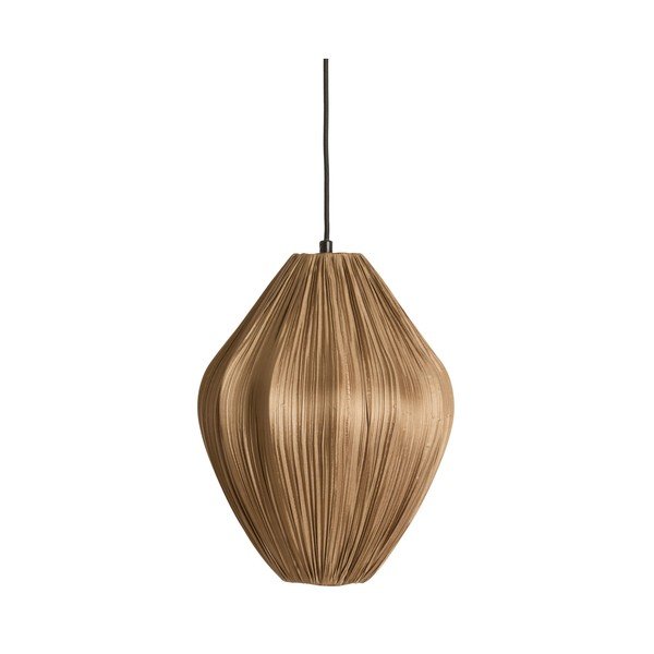 Hnědé závěsné svítidlo s textilním stínidlem ø 12 cm Verita – Light & Living