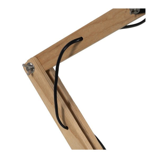 Stolní lampa v černé a přírodní barvě s kovovým stínidlem (výška 55 cm) – Ixia-image-4