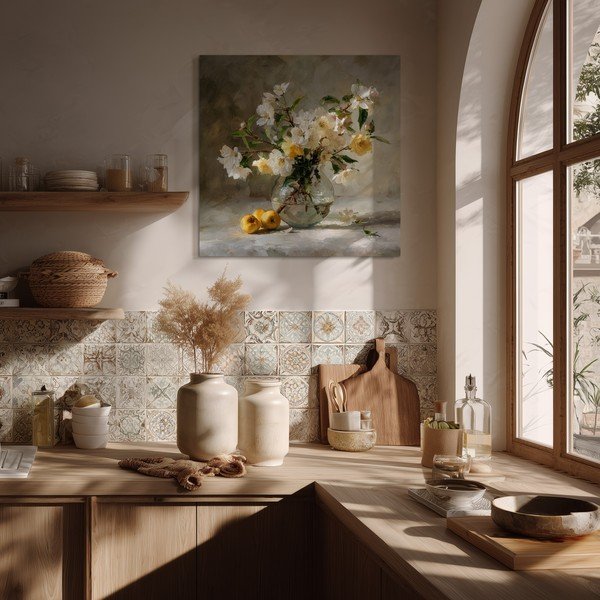 Tištěný obraz s rámem 70x70 cm Apple Flowers – Styler-image-1