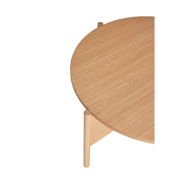 Kulatý konferenční stolek v dekoru dubu v přírodní barvě ø 86 cm Heritage – Hübsch-image-2