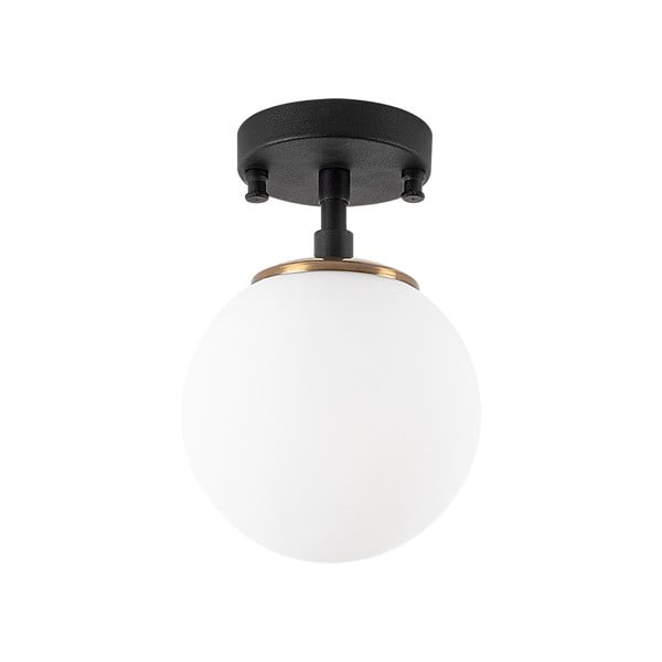 Černobílé stropní svítidlo se skleněným stínidlem ø 15 cm Atmaca – Opviq lights-image-3