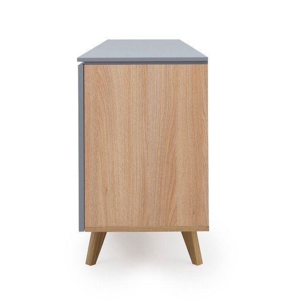 Šedá komoda Tenzo Plain, šířka 210 cm-image-3