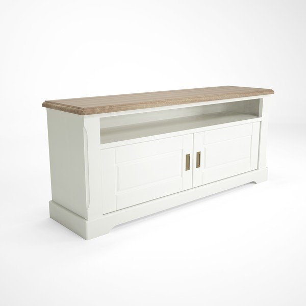 Bílý dřevěný TV stolek Artemob Campton-image-4