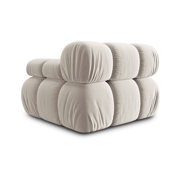 Béžový sametový modul pohovky (pravý roh) Bellis – Micadoni -image-4