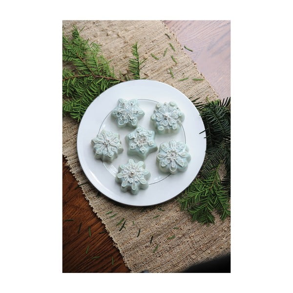 Forma na 6 mini bábovek ve stříbrné barvě Nordic Ware Snowflakes, 700 ml-image-2