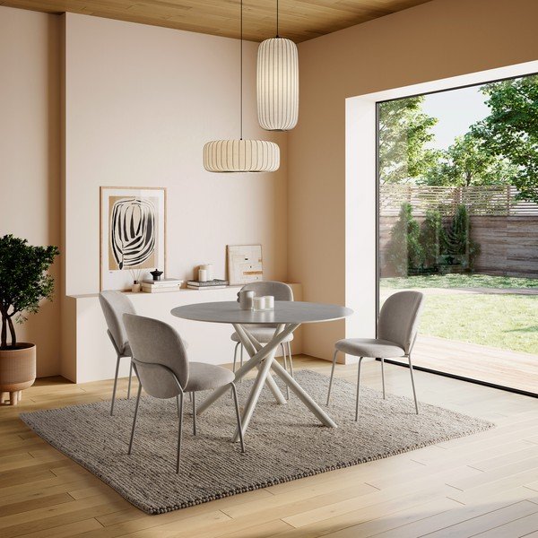 Kulatý jídelní stůl s keramickou deskou ø 119,5 cm Talia – Marckeric-image-1