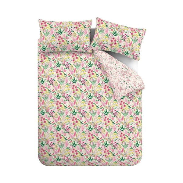 Růžové prodloužené povlečení na dvoulůžko 230x220 cm Tilly Floral – Catherine Lansfield