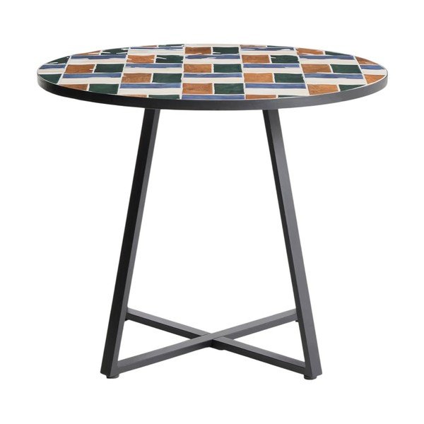 Kulatý zahradní jídelní stůl s keramickou deskou ø 90 cm Tella – Kave Home-image-3