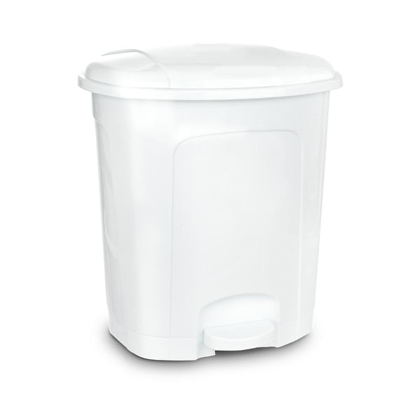 Bílý nášlapný plastový odpadkový koš 3 l – Orion
