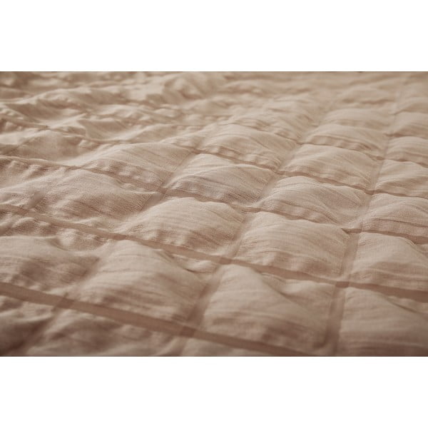 Hnědé krepové povlečení na jednolůžko 140x200 cm Naomi – My House-image-1