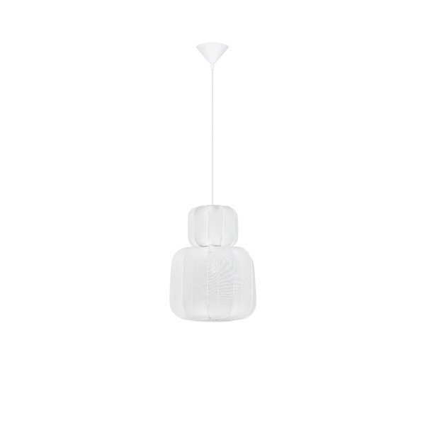 Matně bílé látkové závěsné svítidlo ø 28 cm Delina – Nova Luce