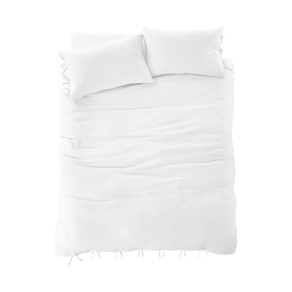 Bílé mušelínové povlečení na jednolůžko 135x200 cm Afra – Pineapple Elephant-image-2