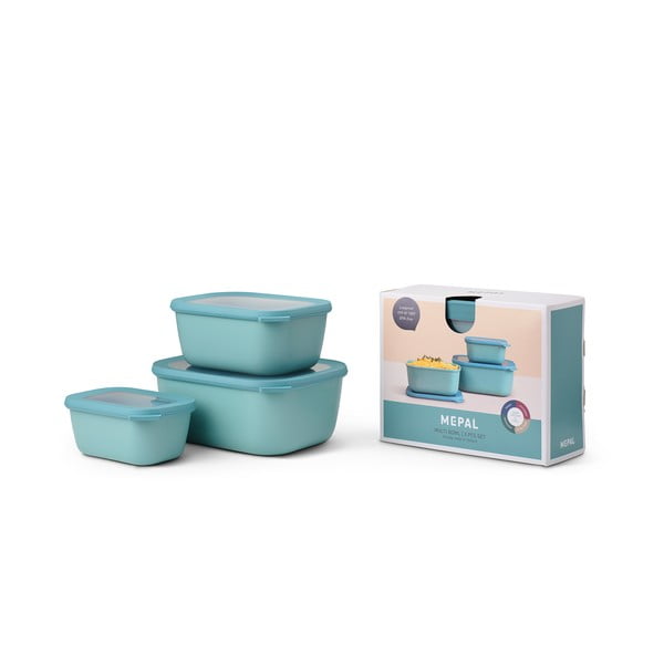 Sada 3 tyrkysových dóz na potraviny Mepal Maxi-image-2