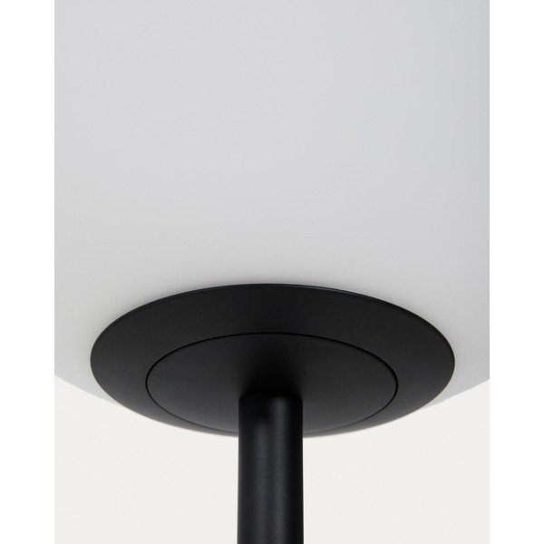 Bílá/černá stojací lampa se skleněným stínidlem (výška 165 cm) Brisia – Kave Home-image-4